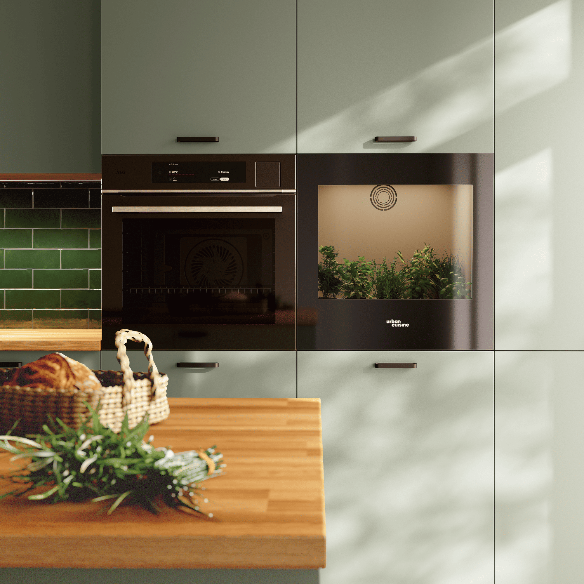 Vente de cuisine sur mesure pr&egrave;s de Saint-Louis et Altkirch : &icirc;lot central, mobilier et &eacute;lectrom&eacute;nager Huningue